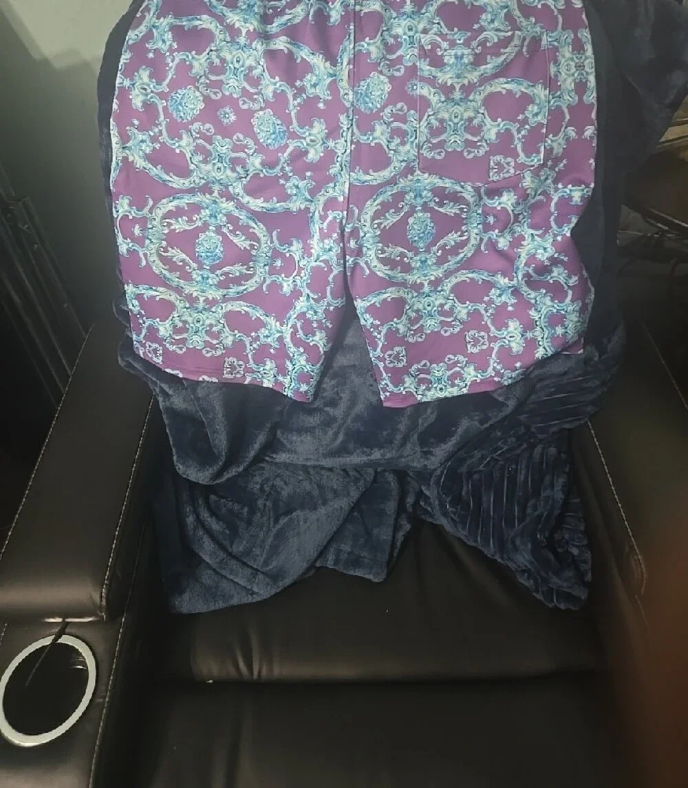 Mens Purple Patterned Swim Shorts